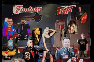 Fantasy Fights, an entertaining mash-up of professional wrestling and comedy, comes to Oak Harbor Roller Barn Aug. 26. Poster image courtesy of Shawn Cain
