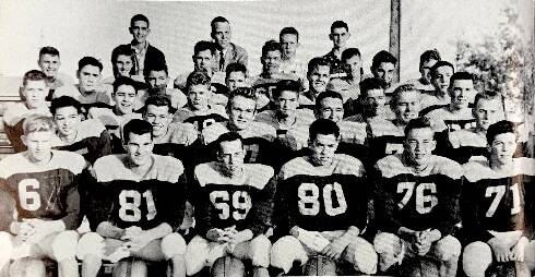 The 1952 Oak Harbor High School football team sits for a team photo. (Photo provided)