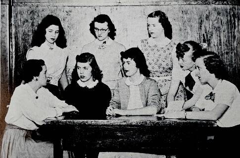 The Oak Harbor High School girls club meets in the school year of 1952-53. (Photo provided)