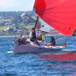 A crew sails Friday, competing against sailors from different yacht clubs around the Puget Sound area. (Photo by Luisa Loi)