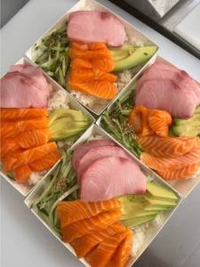 Hamachi and salmon sashimi bowl. (Photo provided)