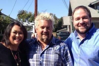 Joan Samson and her husband Ed Hodson met Guy Fieri when his show Diners, Drive-ins and Dives did a segment on their past restaurant business in 2014. (Photo provided)