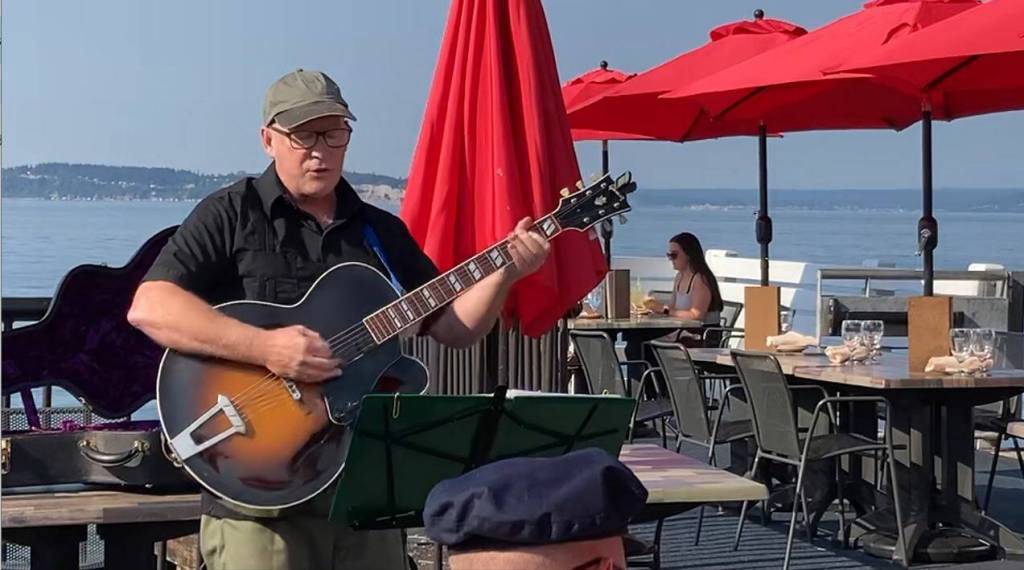 Eric Arnold won free fish and chips for a year from Ivars for his composition of original song What Happened to the Mukilteo Ferry? in response to the restaurant chains Wheres the Ferry? contest. (Screenshot provided)