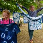 Photo by David Welton
Natalie Knauss, 6, from Seattle and Sally Gibbs, 8, from Edmonds show off tie-dyed shirts made at Green Arts Camp Aug. 9.