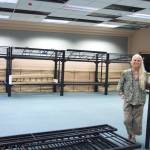 Photo by Luisa Loi/Whidbey News-Times
Moore in the sleeping area, which fits 30 beds.