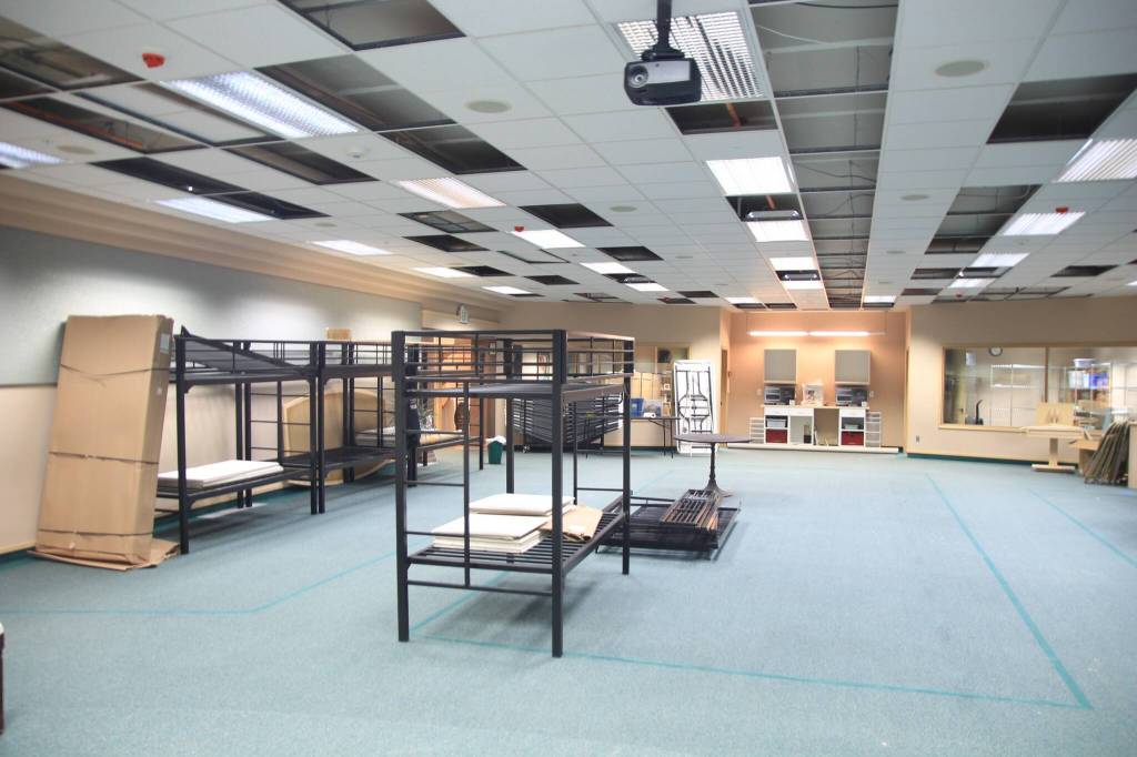 Photos by Luisa Loi/Whidbey News-Times 
The food service area is located at the end of the sleeping room.