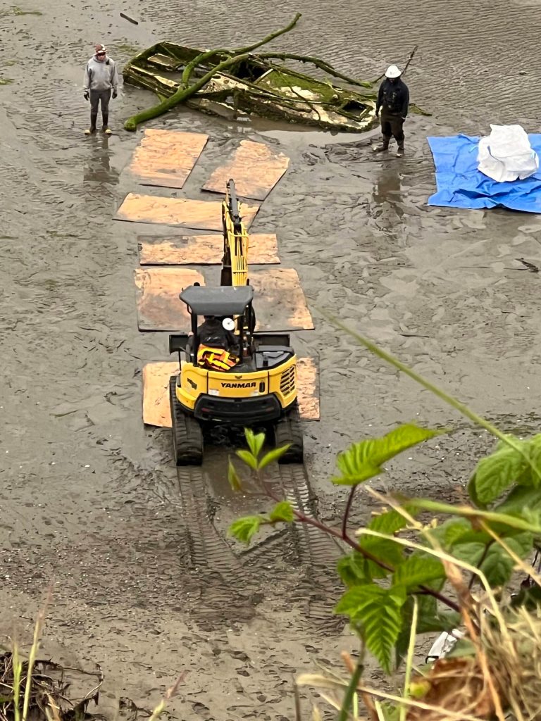 Photos provided
The Washington State Department of Natural Resources and the Island County Marine Resources Committee coordinate to remove derelict vessels from the Whidbey Island shoreline.