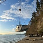 Photos provided
The Washington State Department of Natural Resources and the Island County Marine Resources Committee coordinate to remove derelict vessels from the Whidbey Island shoreline.