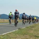 Photo by Karina Andrew/Whidbey News-Times
Cyclists from the Naval Academy class of 1983 begin their transcontinental bike ride to Annapolis, Maryland, where they will celebrate their 40-year reunion.