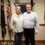 Michael and Anita Johannsen at the retirement ceremony held Aug. 10. (Photo provided)