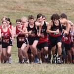 Photo by John Fisken
Cross country girls and boys start racing together during a race at Fort Casey State Park Wednesday.