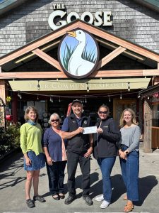 Pictured from left are Elise Miller (Goosefoot), Angela Ceccarelli (Opportunity Council), Steve Lamb (The Goose Community Grocer), Jaime Owens (Opportunity Council), Angela Ceccarelli (Opportunity Council) and Jessie Gunn (Whidbey Community Foundation).