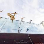 BANDALOOP leaps across this new building, showcasing their otherworldly talent. Photo courtesy of Field Events Hall.