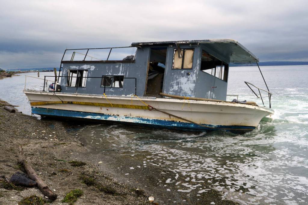 Photo by David Welton
The state Department of Natural Resources authorized the removal of an abandoned and derelict vessel, known as the Madahy, this week.