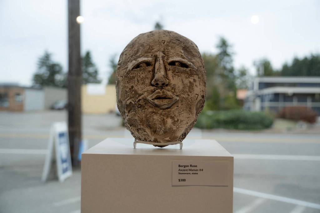 Photo by David Welton
Some masks, like Bergen Roses Ancient Woman, can reveal many small details upon closer inspection.