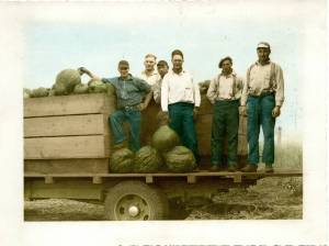 Photo provided
A group of men pose with a load of sugar Hubbard squash more than 60 years ago. On the far right, Wilbur Sherman, Edwin Sherman's brother.