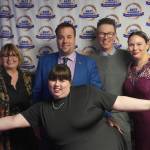 The Hoffmire family poses for a photo. Shane Hoffmire, at center, won the coveted Best Community Leader of the Year category. (Photo by Adrian Magana)