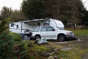 Photo by David Welton
A Freeland woman was killed in a trailer home. Her son is accused of her murder.