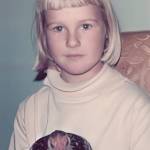 A young Maria Converse with a pet chicken. (Photo provided)