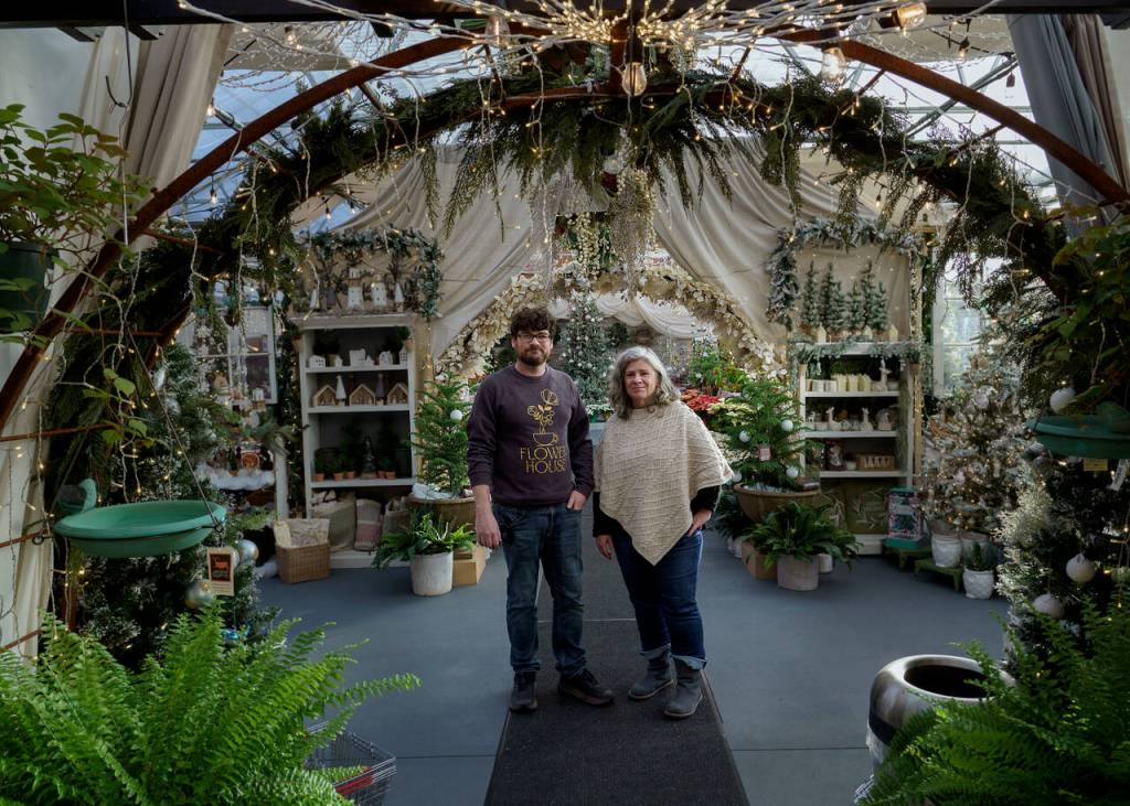 Maureen Murphy with her son Sam Rowley in Bayview Gardens Holiday House. (Photo by David Welton)