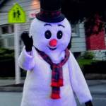 Nancy Conard dresses as Frosty the Snowman in the 1997 Coupeville Christmas parade. (Photo by Renae Mulhollland)