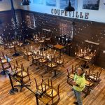 Beaver Tales Coffee co-owner Tony Cladoosby stands at the cafes Coupeville location, set to open March 1. The business will employ four staff members, according to co-owner Michelle Calvin. (Photo by Michelle Calvin)