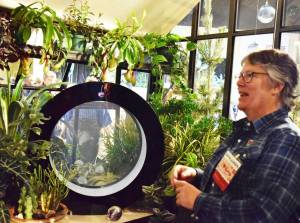 Clinton garden designer Deby Kohlwes chose a jellyfish theme for her exhibit Dreamscapes by the Sea that won three awards at the Northwestern Flower & Garden Show in downtown Seattle. Many Whidbey businesses contributed to the installation. Photo by Patricia Guthrie