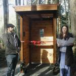 Photo by Kira Erickson/South Whidbey Record
Suzie Reynolds, with husband Gene, dedicated the new wind phone Feb. 16, her sons third birthday.