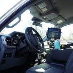 The animal control pick-up carries virtually the same equipment as a regular deputy vehicle. (Photo by Sam Fletcher)