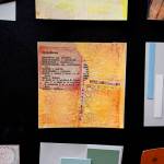 Karen Rothboeck used clippings from an Italian dictionary in her pieces for Little Art. (Photo by David Welton)