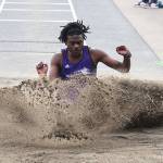 Photo by John Fisken
Oak Harbor senior Michael Johnson-Howard will compete in the 100-meter, 200-meter, long jump, triple jump and relays. He competed at state in 2023 in the triple jump and 4x100-meter relay. Oak Harbor’s track team kicks off the season March 13 when they host Lynden.