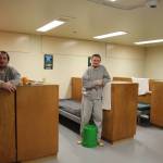 Brennen Walker, at left, and Robert Askew are housed in a jail block for people in a special drug treatment program that has seen a lot of success. (Photo by Jessie Stensland)