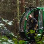 David Janicki of Janicki Logging Co. thins the Trillium Community Forest on Tuesday. (Photo by Sam Fletcher)
