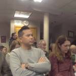 It was a packed house in Langley City Council Chambers Monday night, as members from the public flooded into the room to discuss the proposed change to the zoning at the fairgrounds. (Screenshot from Zoom)