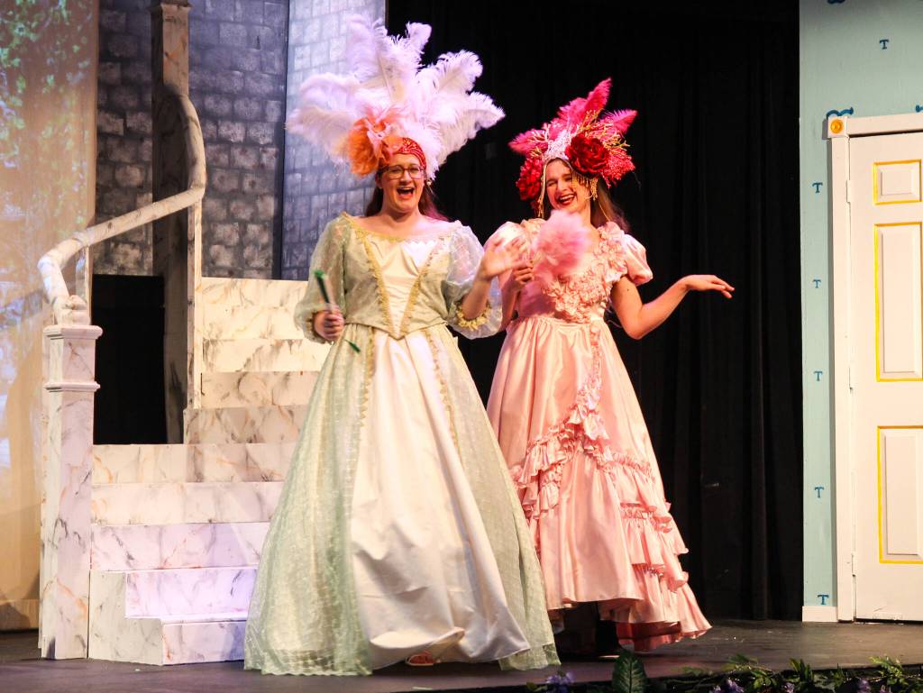 Sisters Grace (Laurianna Newcomb) and Joy (Zo Eisenbrey) have a passion for humbling Cinderella. (Photo by Luisa Loi)