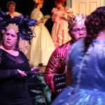 Lady Ann Anonyme, Cinderellas stepmother, notices the girl in blue looks somewhat familiar. Ann Anonyme is the name Dianna Gruenwald, the actress, gave to her character. (Photo by Luisa Loi)