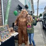 Photo courtesy of Teresa Besaw
Garry the Sasquatch flirts with local businesses at the 2023 Sasquatch Walk in Oak Harbor.