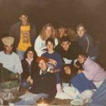 Some students from the class of 1988 camp outside of the school. (Photo provided by Brenda Stadtlander)