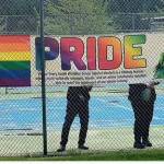 Photo provided
A pride banner on the high school tennis court fence was valued over $200 and stolen June 5.