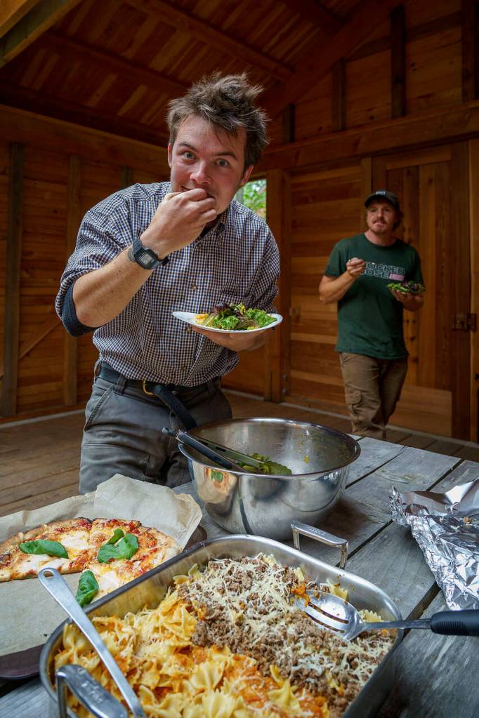 Organic Farm School students, like Jasper Zona, benefit from regular meals prepared straight from the field. The new Farm Stay program offers non-farmers a glimpse into the close relationship between land, food and plate. (Photo by David Welton)