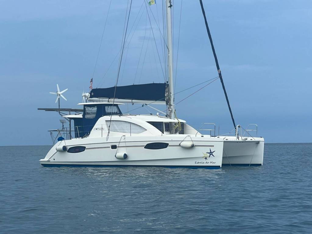 John Goebel and Karen Cox purchased a catamaran named Estrela do Mar, or Sea Star, in Durban, South Africa and spent two years sailing across the Atlantic.