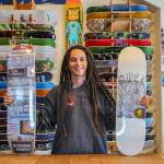 Photo by Luisa Loi
Garrett Collins opened Geez Skate Shop in 2022.