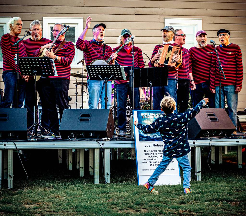 Photo by Dennis Browne
A little boy dances to the Shifty Sailors.
