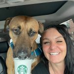 Photo provided
Kiro enjoys a pup cup with his person, Welcome Home Oak Harbor Executive Director Chelsea McGuire.