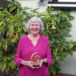 Jennifer Townsend with the Best Female Film Director award from the Santa Cruz Film Festival. (Photo provided)