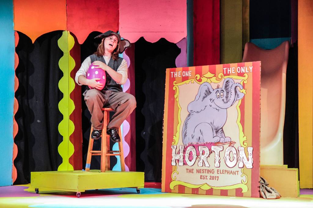 Horton the Elephant (Ray Graham Ray) was kidnapped and is now the latest attraction at the circus for being the worlds only nesting elephant. (Photo by Luisa Loi)