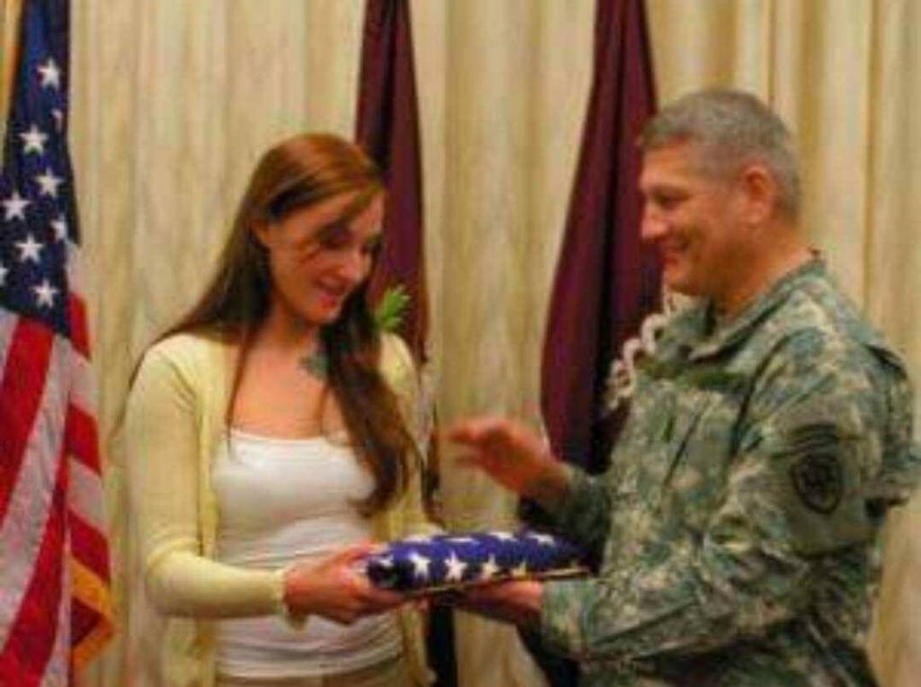 Jennifer Horn, an Oak Harbor resident, became the first woman in the history of her unit to receive the Purple Heart.