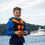 Photo by Sam Fletcher
Weston Stewart reveals his catch in Cornet Bay.