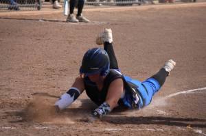 A player for the Island Vipers slides into a base during a recent tournament. The Island Vipers are based on Whidbey and are fielding two teams for the season that starts in September. Photo courtesy of Jodi Strevel.