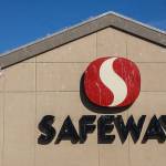 The Oak Harbor Safeway's exterior has been decorated by seagull feces. (Photo by Sam Fletcher)